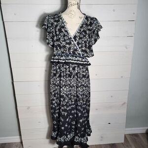 Ditsy Floral Dress Ruffle BOHO Cottagecore.